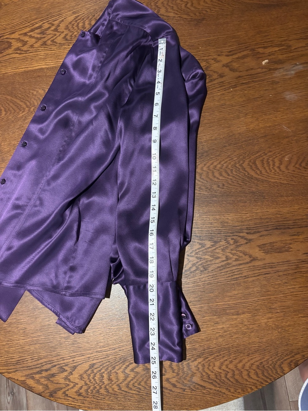 Ralph Lauren Collection Purple Label 100% Silk Satin Tie Neck Blouse Size 8 - Picture 14 of 16